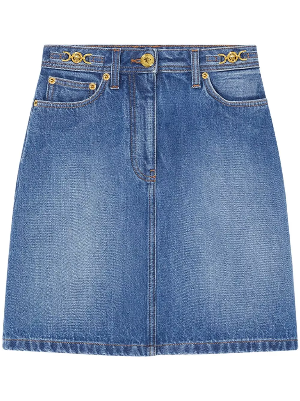 Affordable Versace A-line denim mini skirt Women 0113