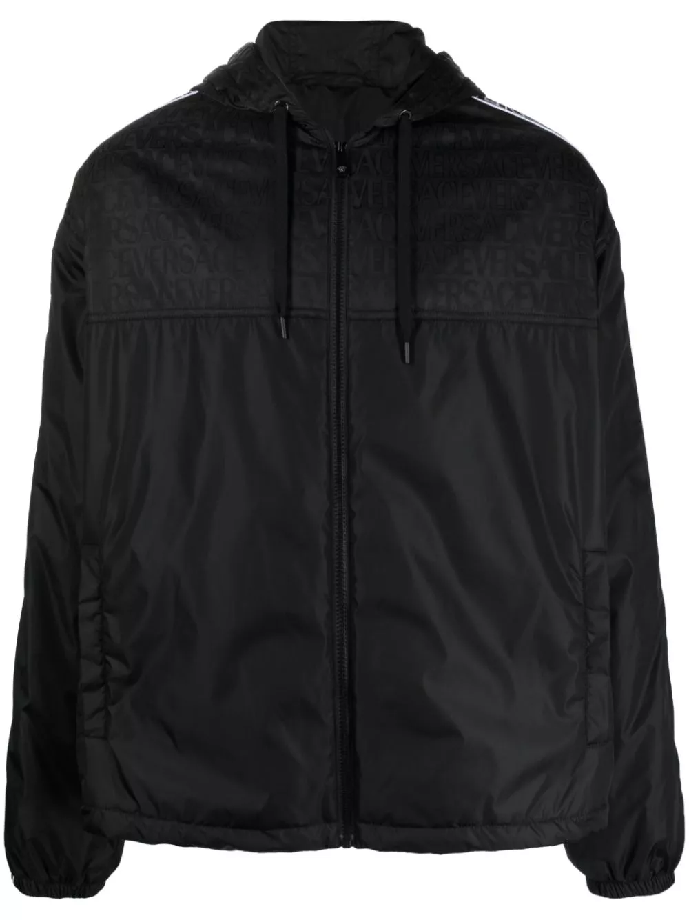 Versace jacquard-logo hooded jacket Men 0114