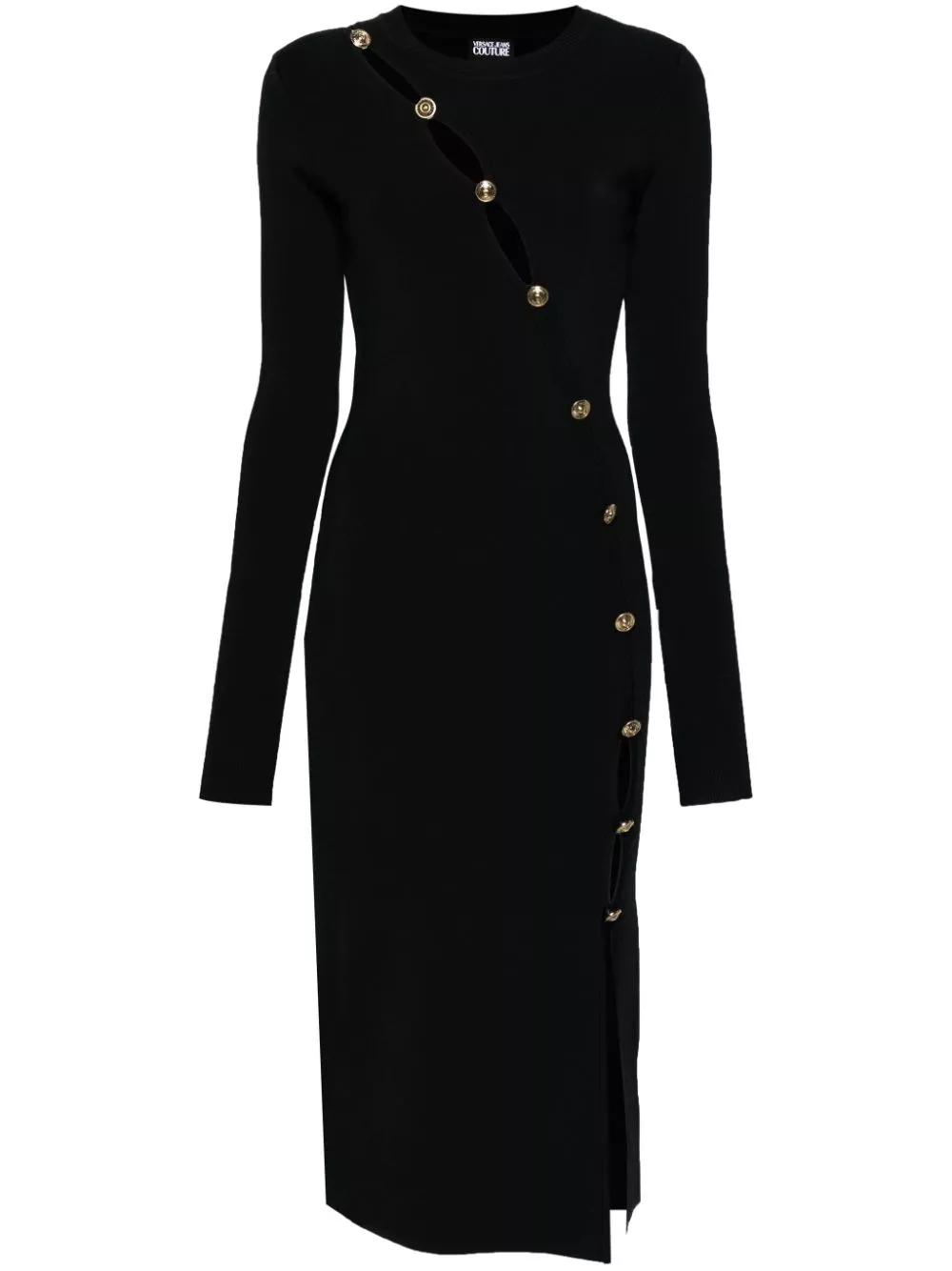 Versace Jeans Couture decorative-buttons knitted midi dress Women 0113