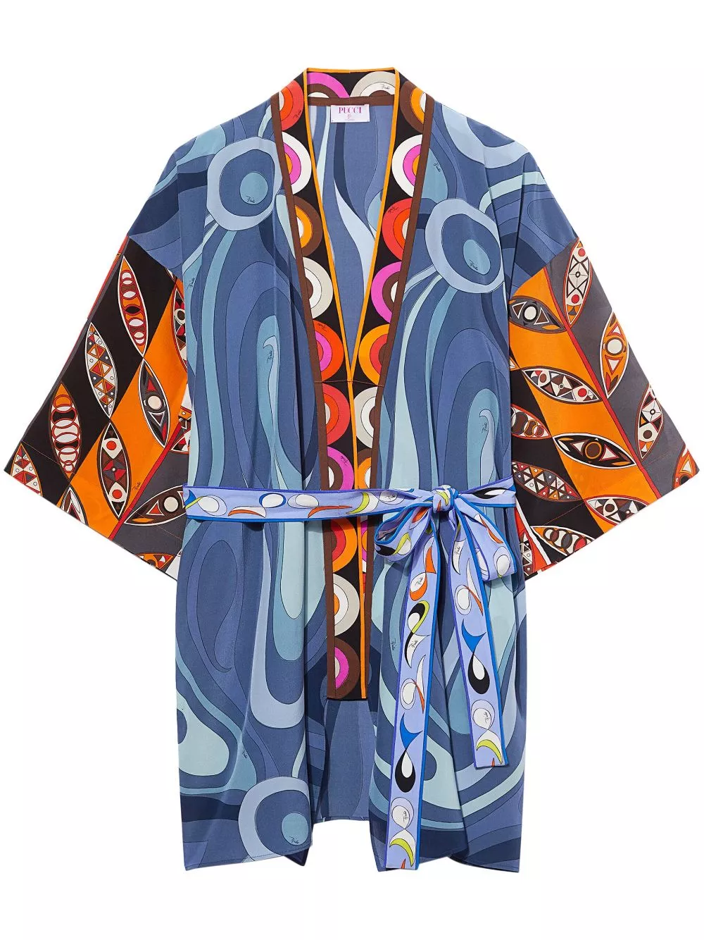 Cheap Versace graphic-print silk robe Men 0122