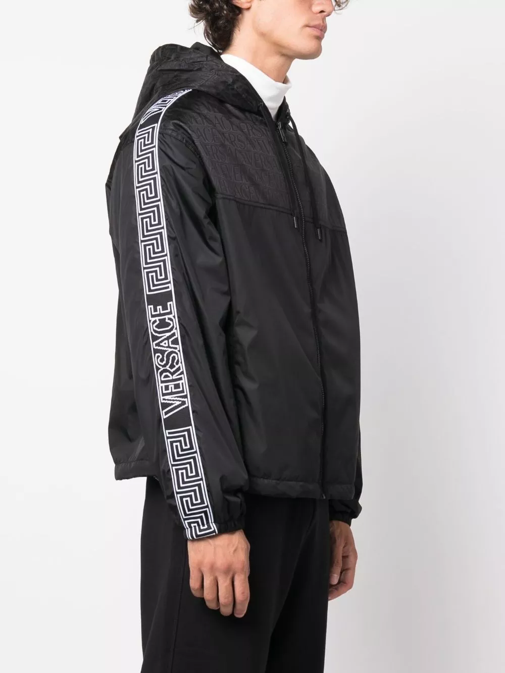 Affordable Versace jacquard-logo hooded jacket Men 0114