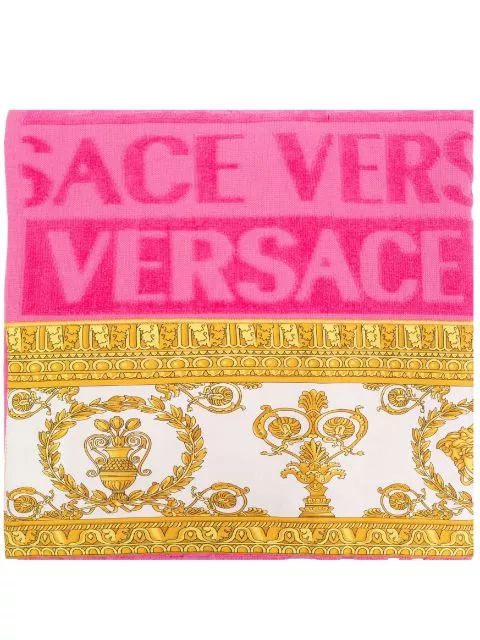 Cheap Versace Barocco-print cotton hand towel Men 0122