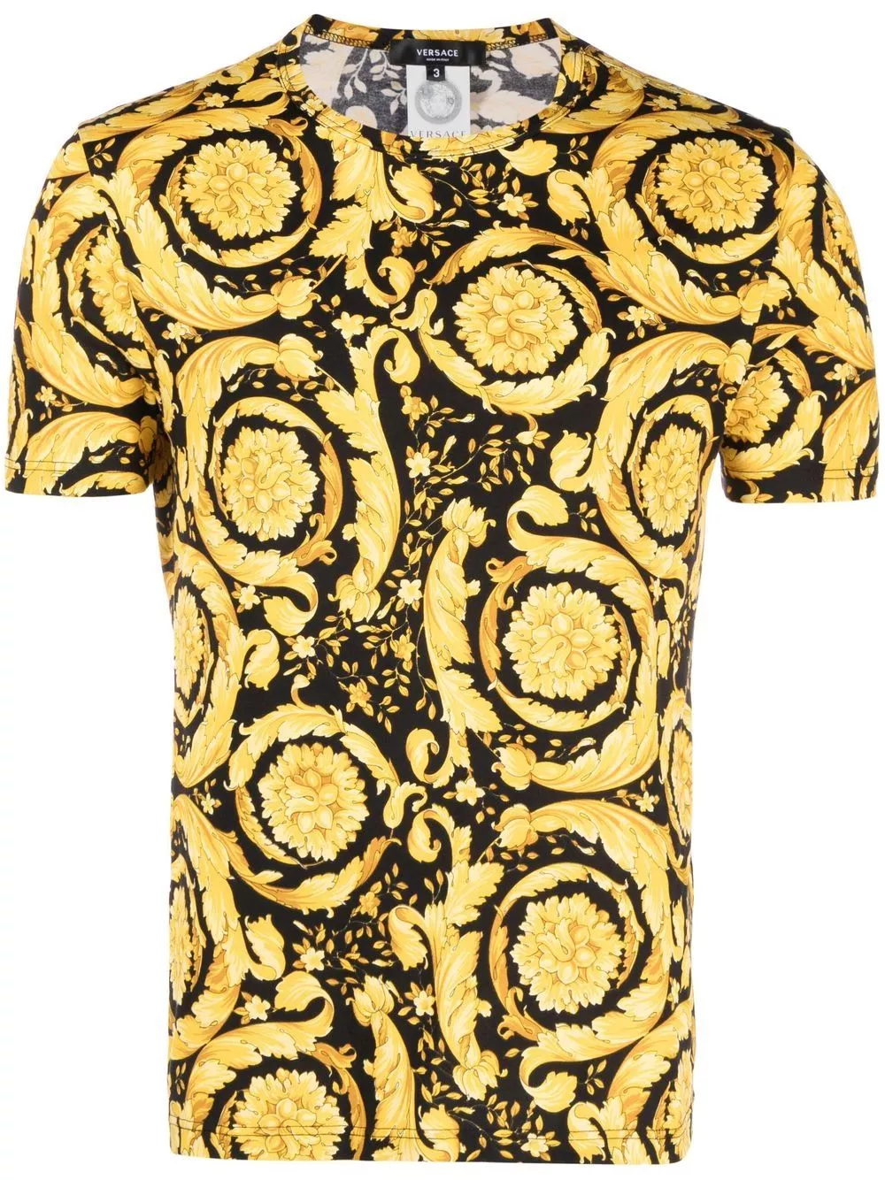 Affordable Versace baroque-print crew neck T-shirt Men 0124