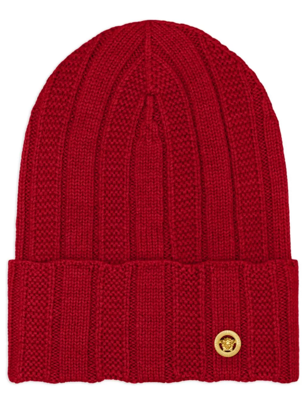 Cheap Versace Medusa ribbed-knit beanie Men 0203