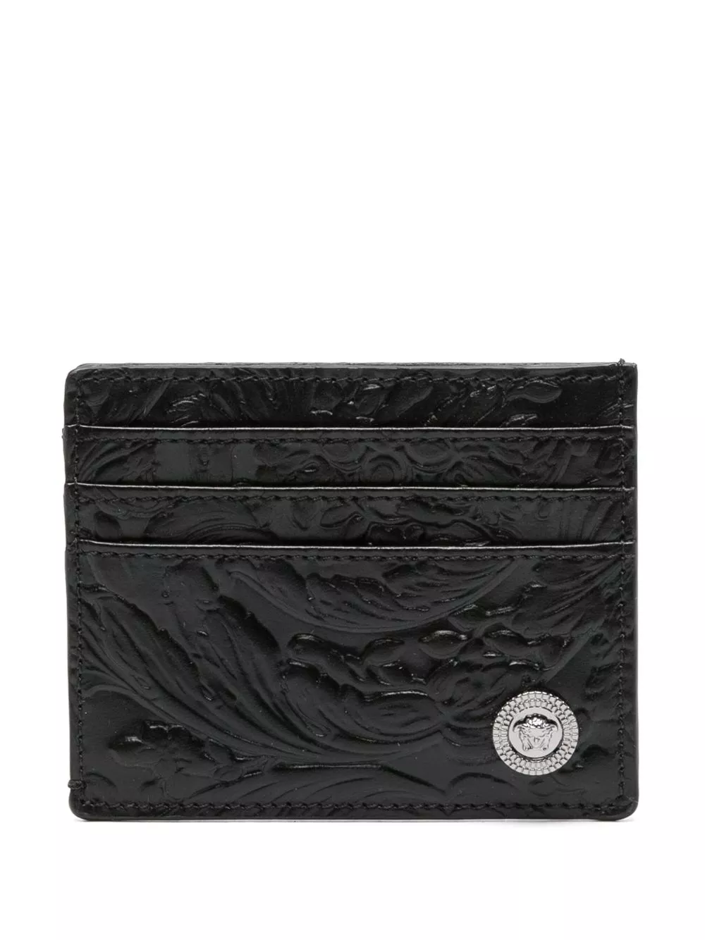 Affordable Versace Barocco-pattern leather card holder Men 0203