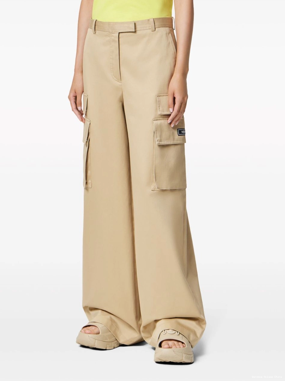 Affordable Versace trousers wide-leg Women high-waist 0211