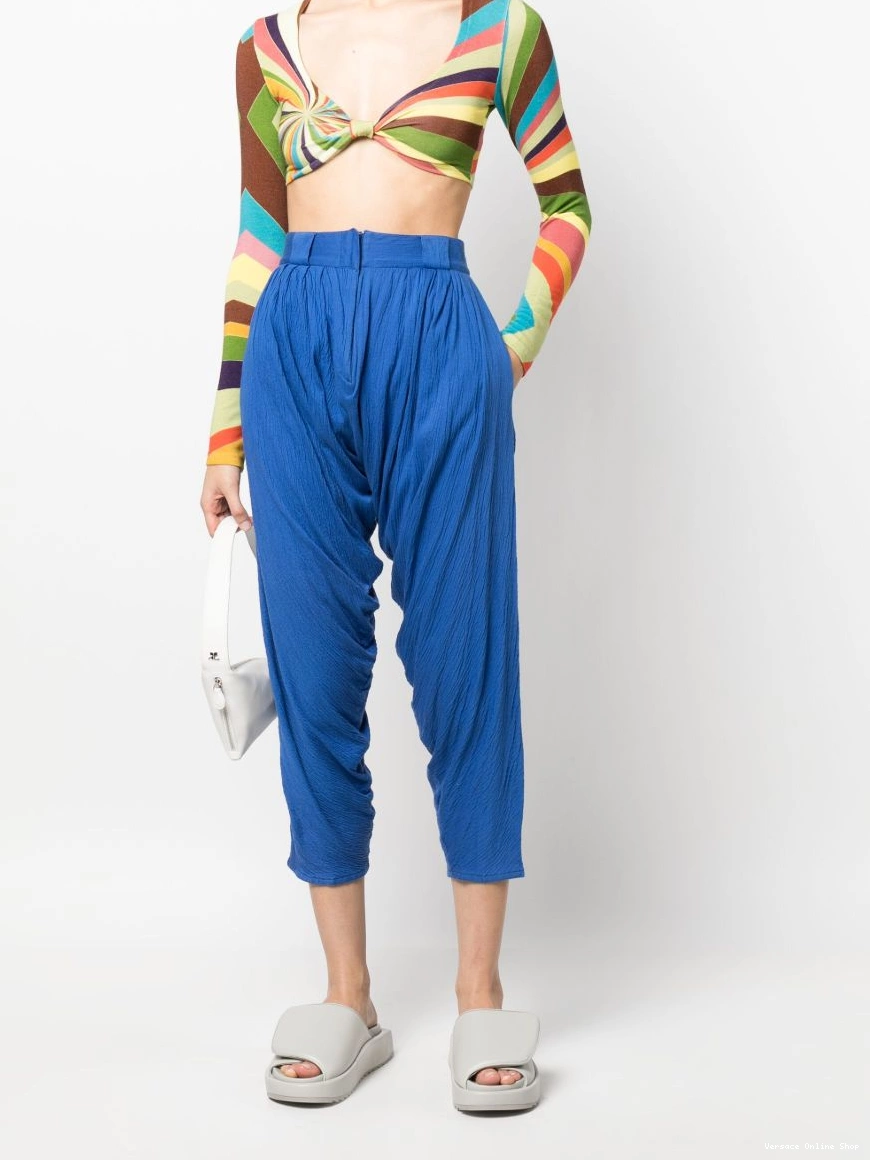 Affordable 1970s trousers cropped Versace Women draped 0216