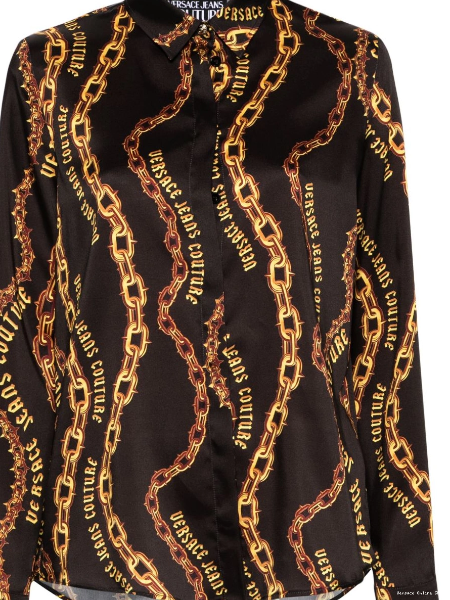 Affordable Chain Couture-print Women shirt Couture Versace Jeans 0220