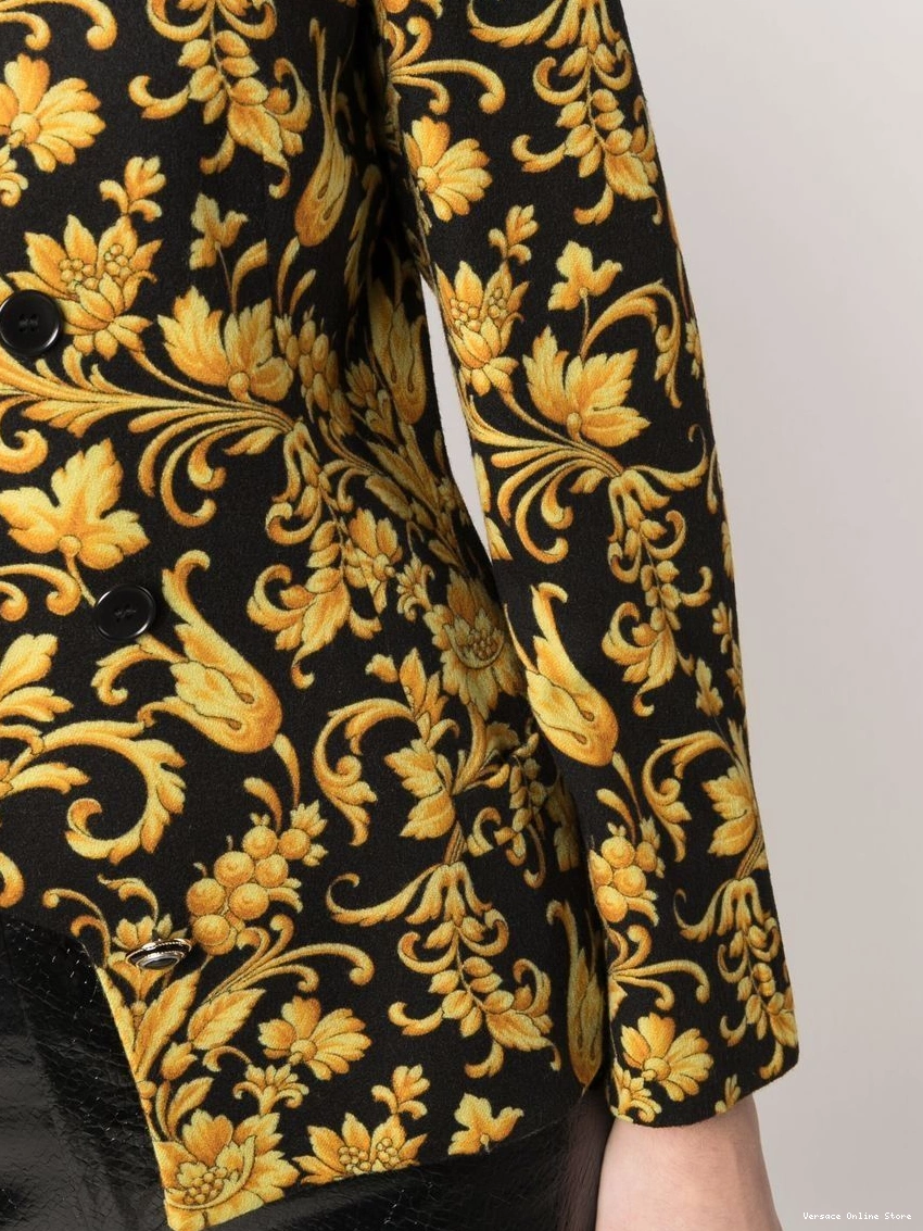 Cheap baroque-print Versace jacket 1990s Women single-breasted 0212