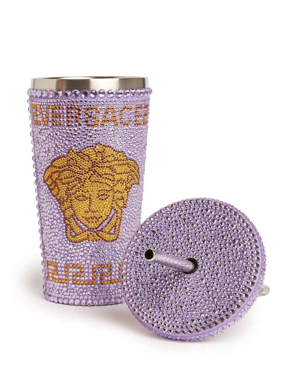 Cheap Versace Medusa crystal-embellished travel cup Men 0203