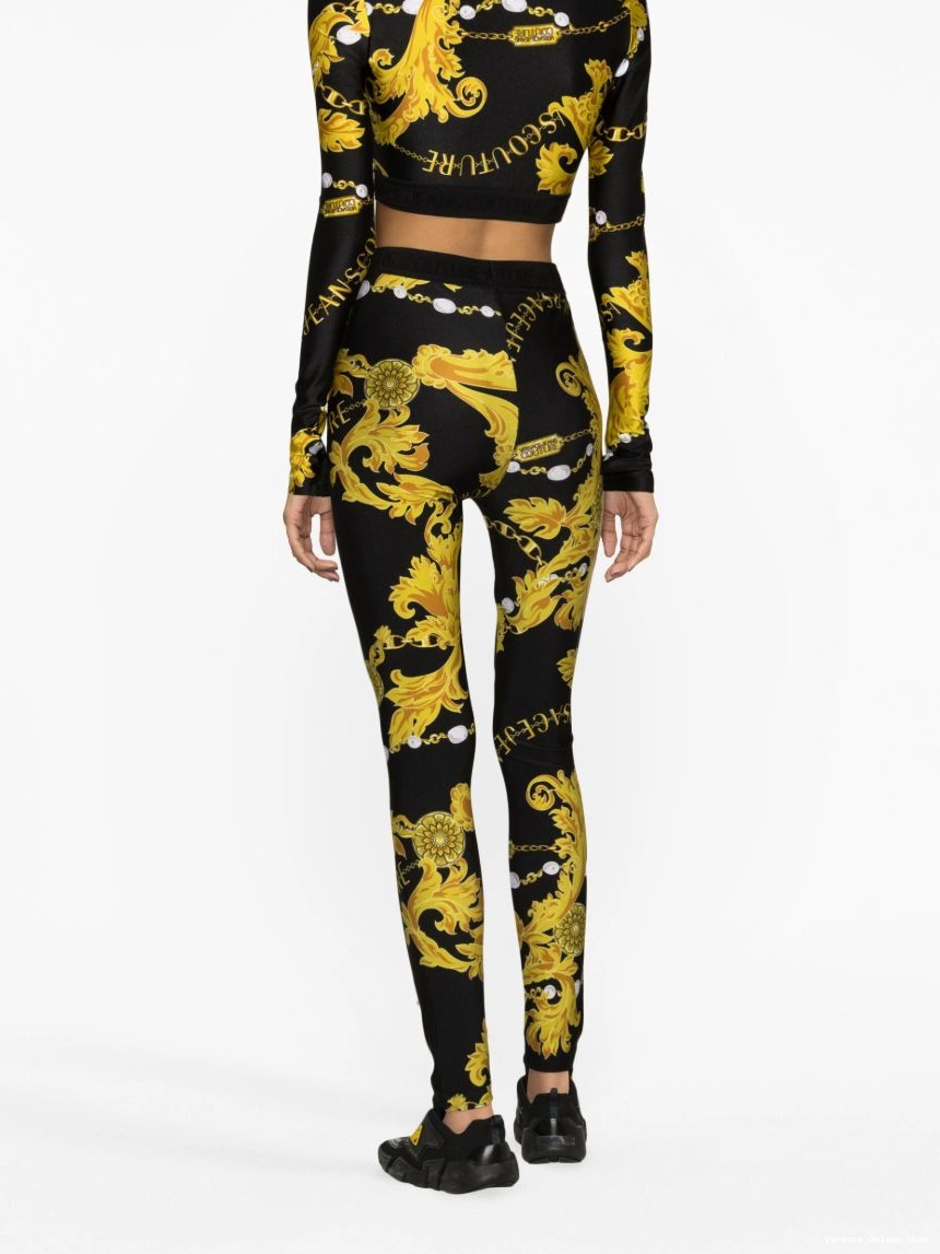 Cheap crop Jeans Logo Couture-print top Women Couture Versace 0223