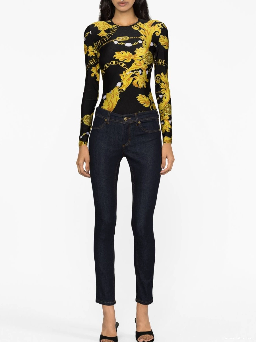 Affordable Versace Jeans bodysuit baroque-print Women Couture 0220