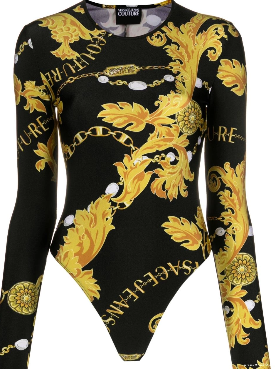 Affordable Versace Jeans bodysuit baroque-print Women Couture 0220