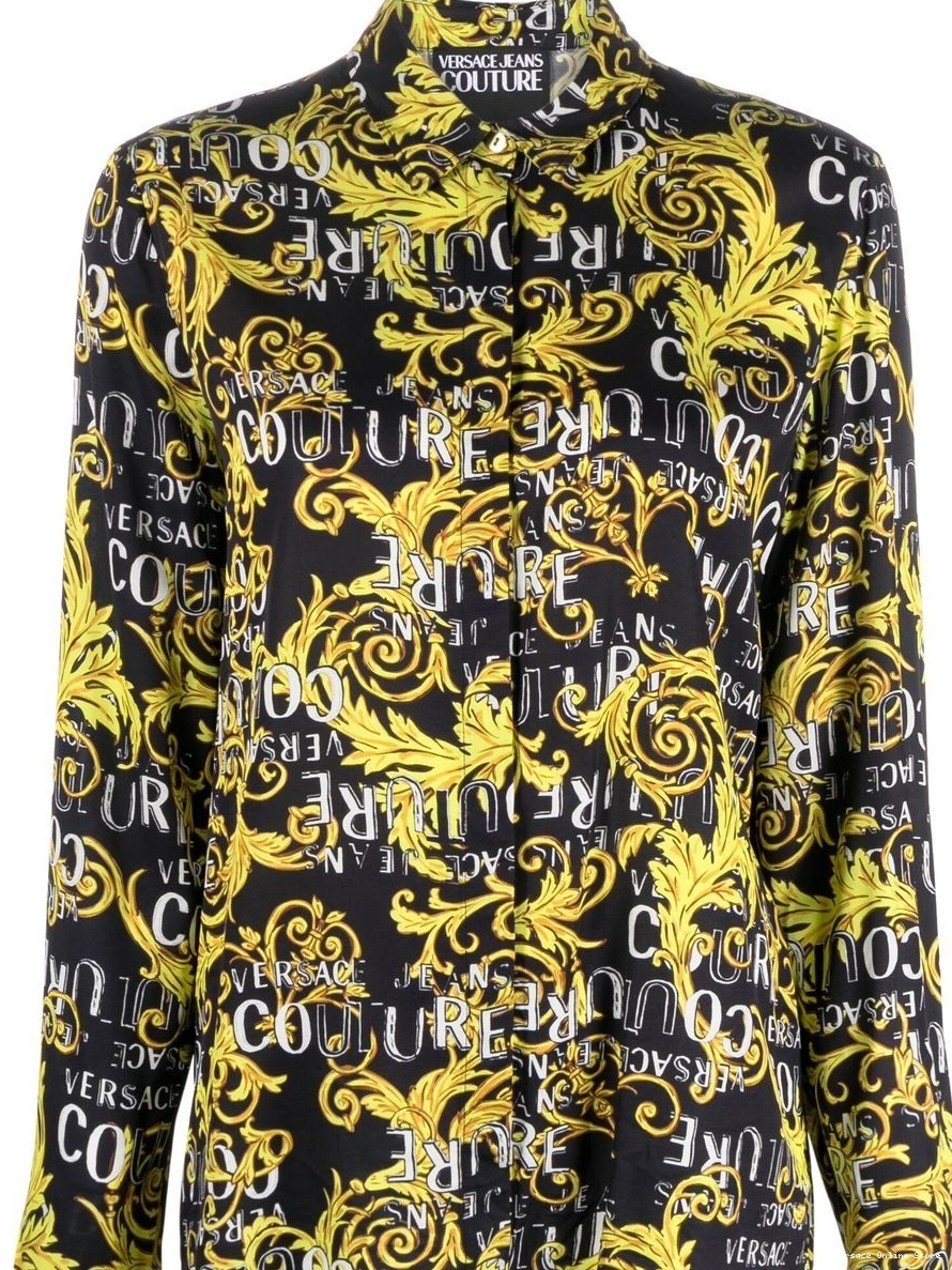 Cheap logo print shirt Jeans Women Versace Couture buttoned 0220