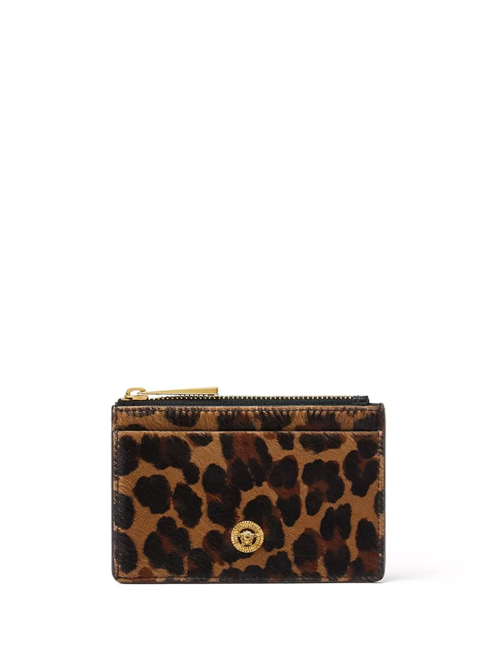 Cheap Versace Medusa Biggie leopard-print cardholder Men 0203