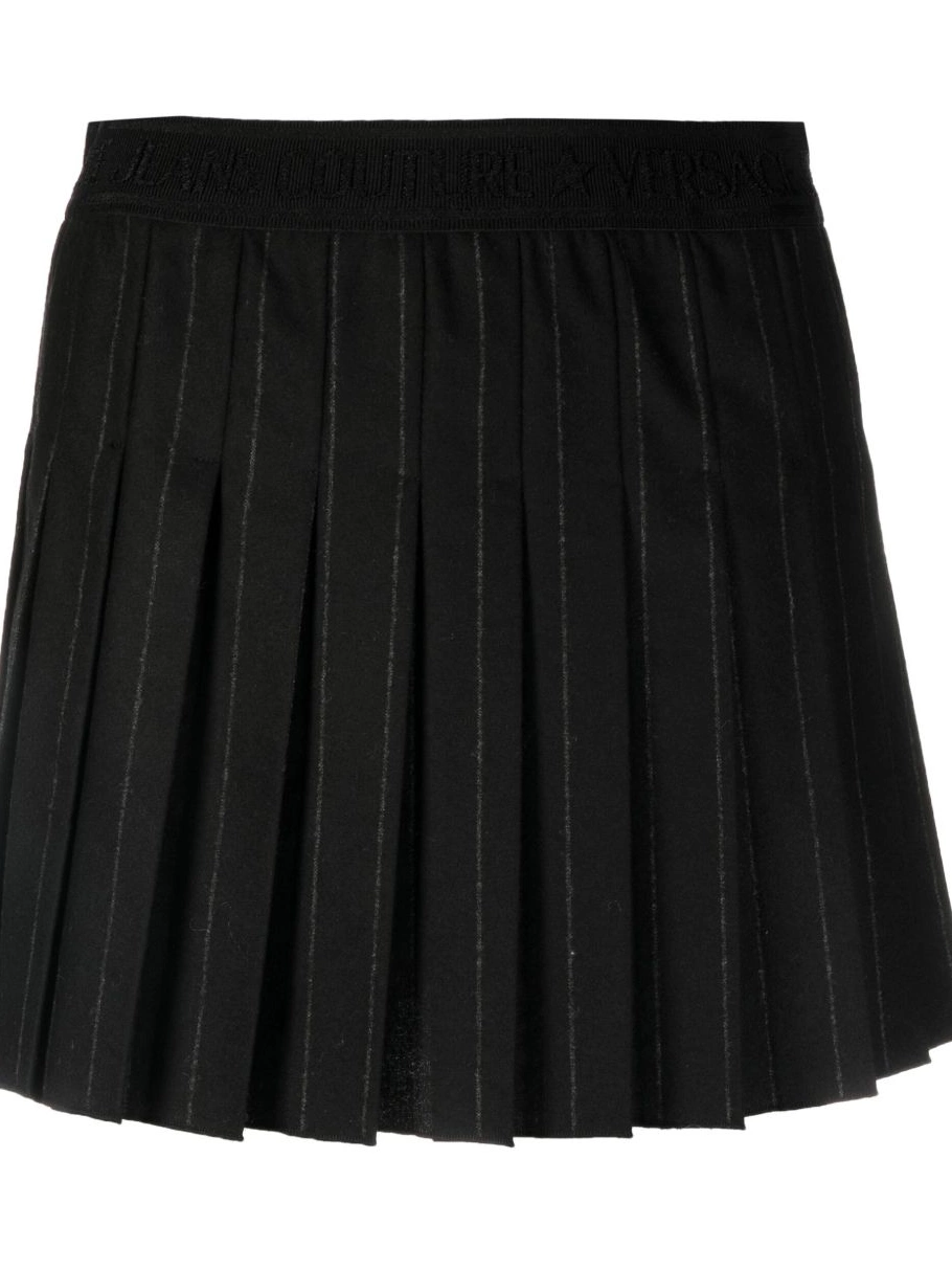 Affordable pleated Jeans pinstripe Versace skirt Women Couture 0223