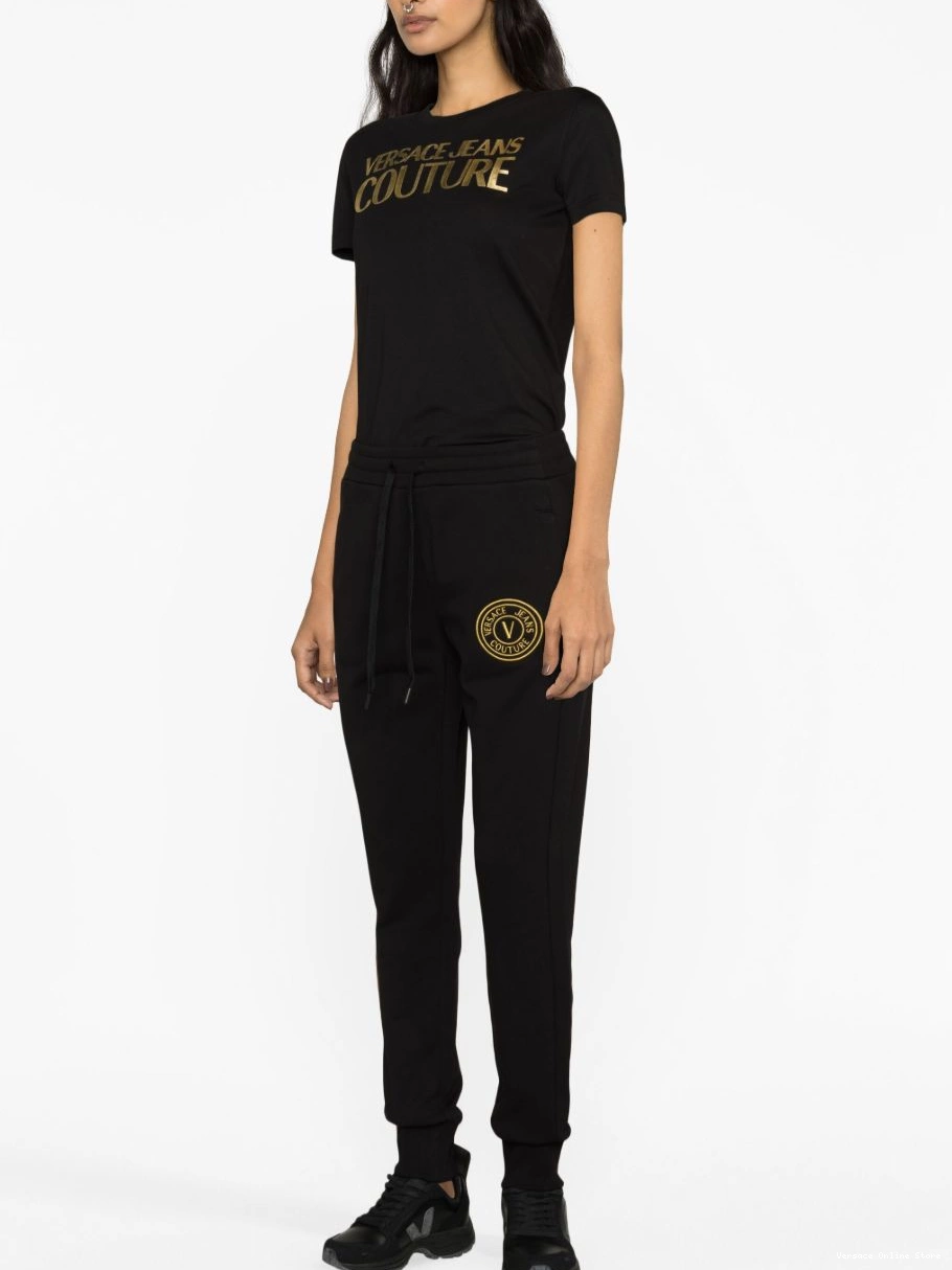 Affordable V-Emblem Women print track pants Versace Jeans Couture 0211