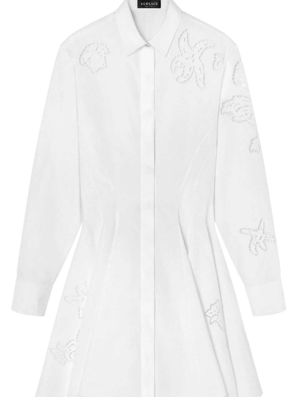 Affordable mini Versace shirt Women Sangallo-embroidered dress 0210