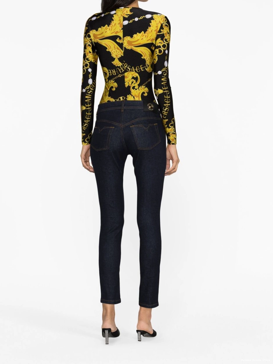 Affordable Versace Jeans bodysuit baroque-print Women Couture 0220