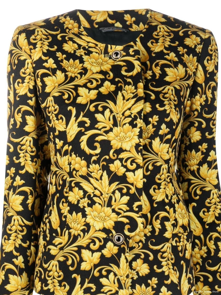 Cheap baroque-print Versace jacket 1990s Women single-breasted 0212