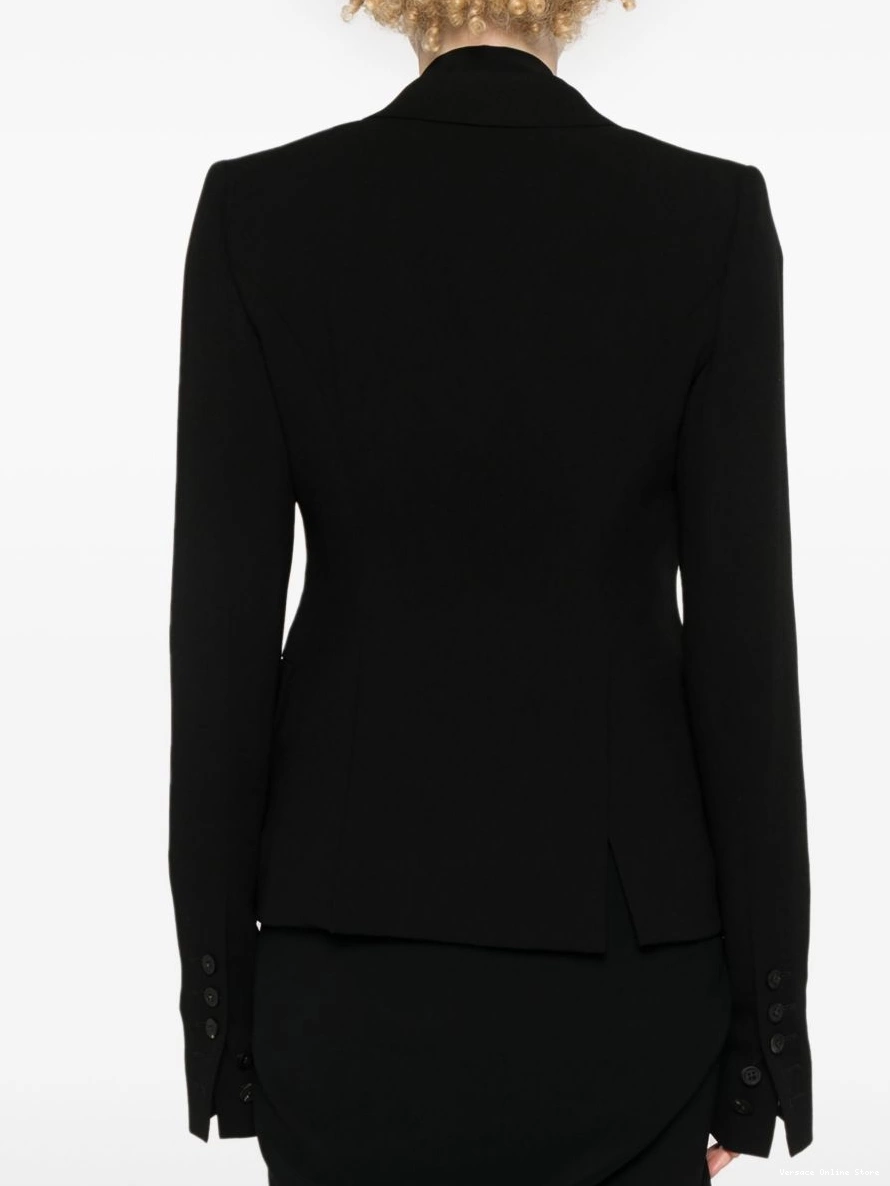 Affordable wool virgin Women Versace single-breasted blazer 0211