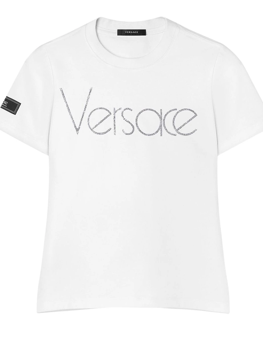 Affordable 1978 Women Crystal T-shirt Versace logo 0208