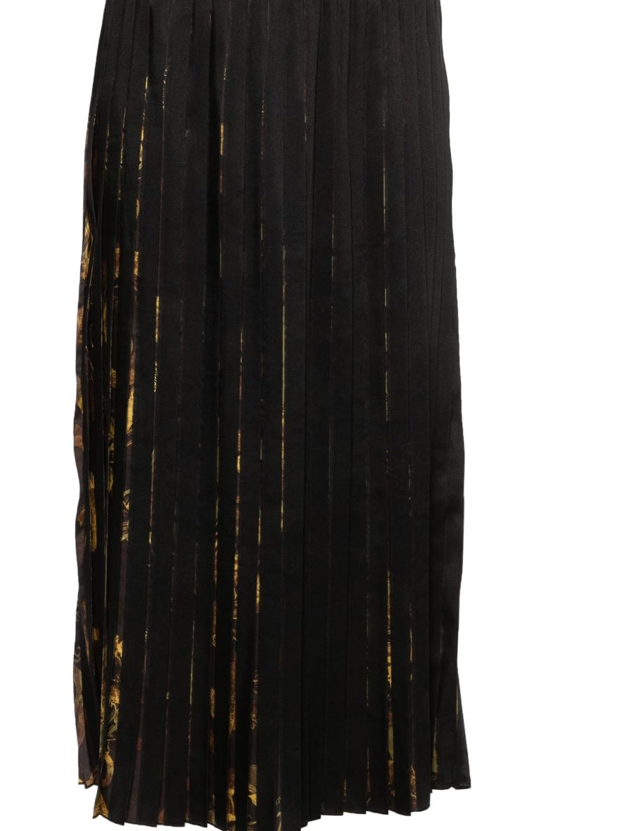 Affordable Versace Jeans Couture Couture Watercolour Women midi pleated skirt 0210