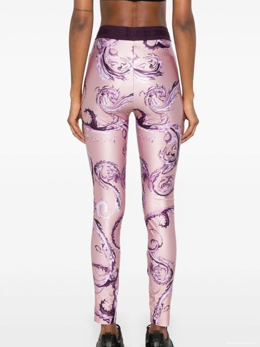 Affordable Jeans Couture-print Chromo Versace Women Couture leggings 0218