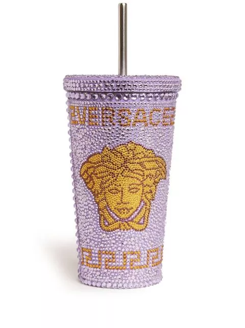 Cheap Versace Medusa crystal-embellished travel cup Men 0203