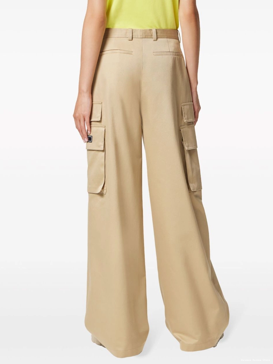 Affordable Versace trousers wide-leg Women high-waist 0211