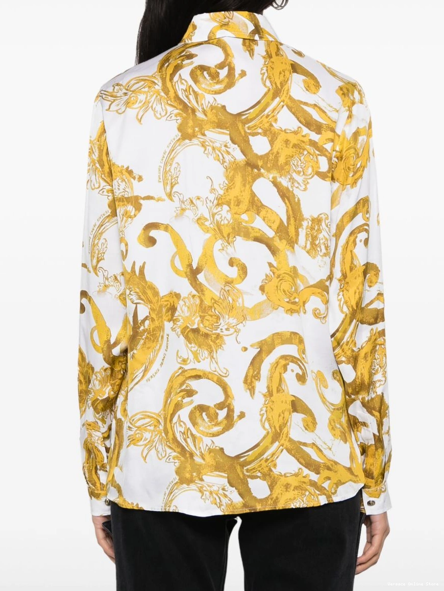 Affordable shirt Versace Watercolour Couture-print Couture Jeans Women 0224