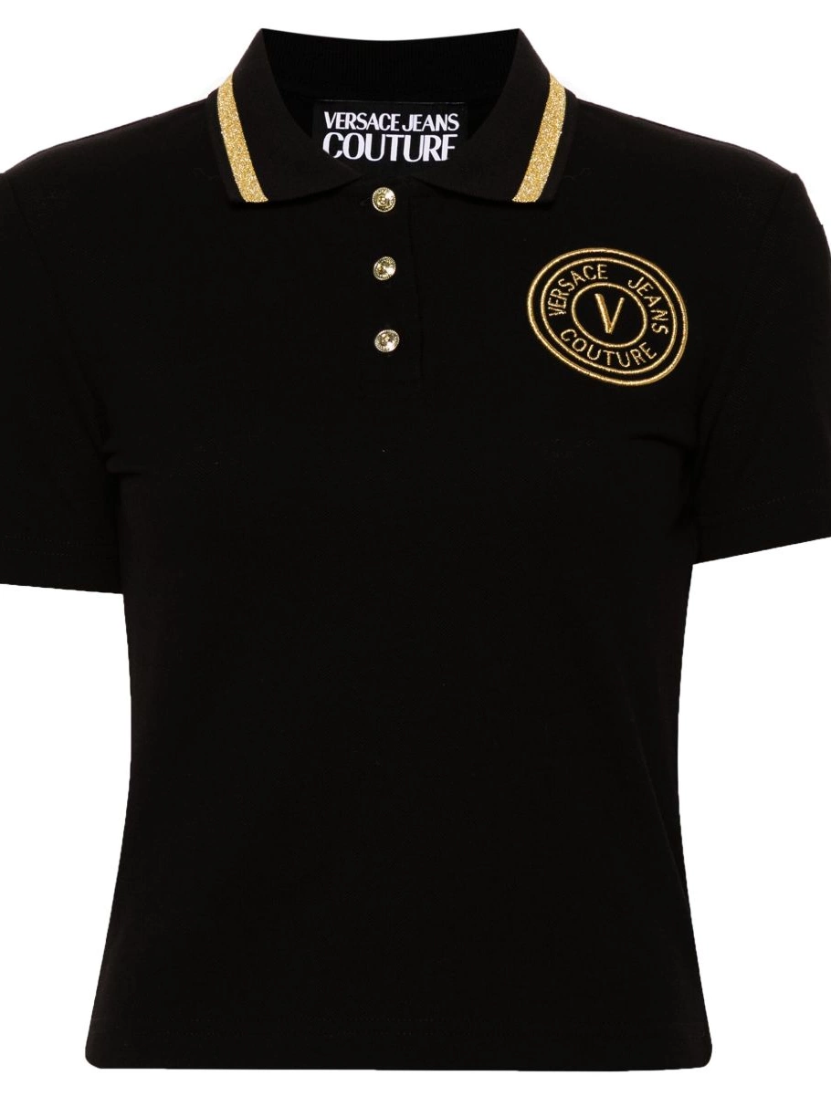 Affordable V-Emblem Versace Women Jeans pique shirt Couture polo 0208