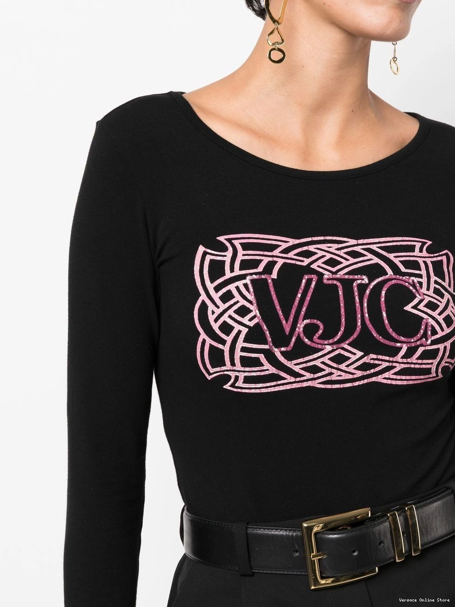 Affordable Versace 2000s logo-print Women T-shirt 0212