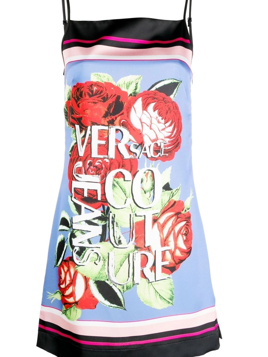 Affordable Versace mini Couture dress graphic-print sleeveless Women Jeans 0217