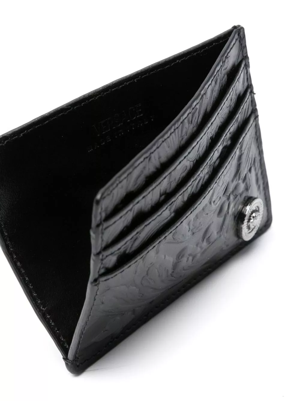 Affordable Versace Barocco-pattern leather card holder Men 0203