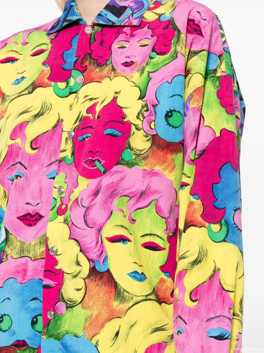 Affordable Women 1990-2000s Versace cotton Betty shirt Boop-print 0308