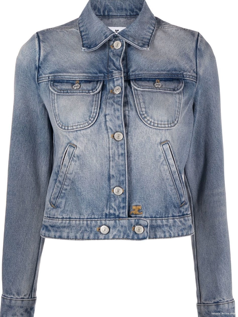 Versace Women denim cropped jacket 0312