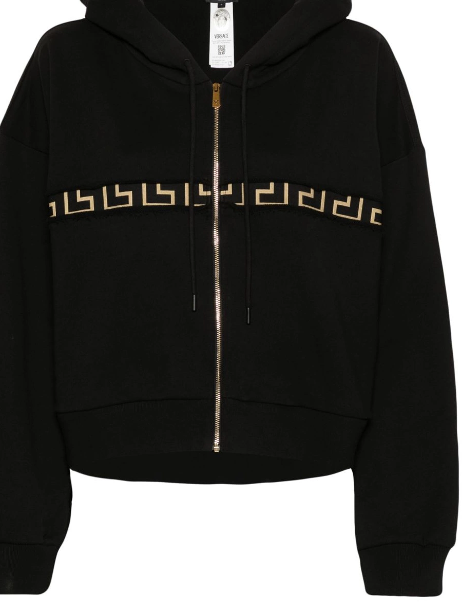 Versace Greca-detailing hoodie zip-up Women 0308