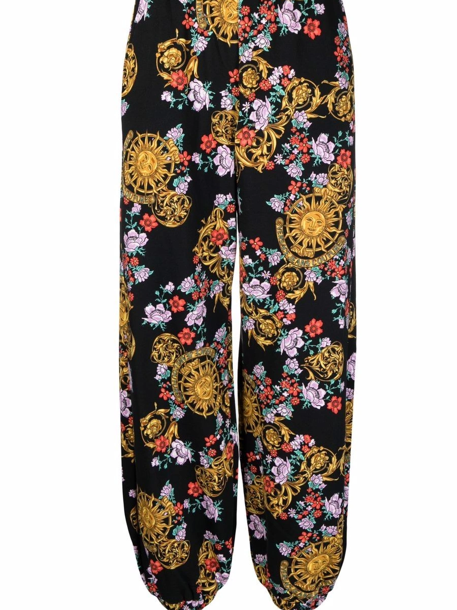 Sun Jeans Flower trousers Couture Garland Versace Women 0309