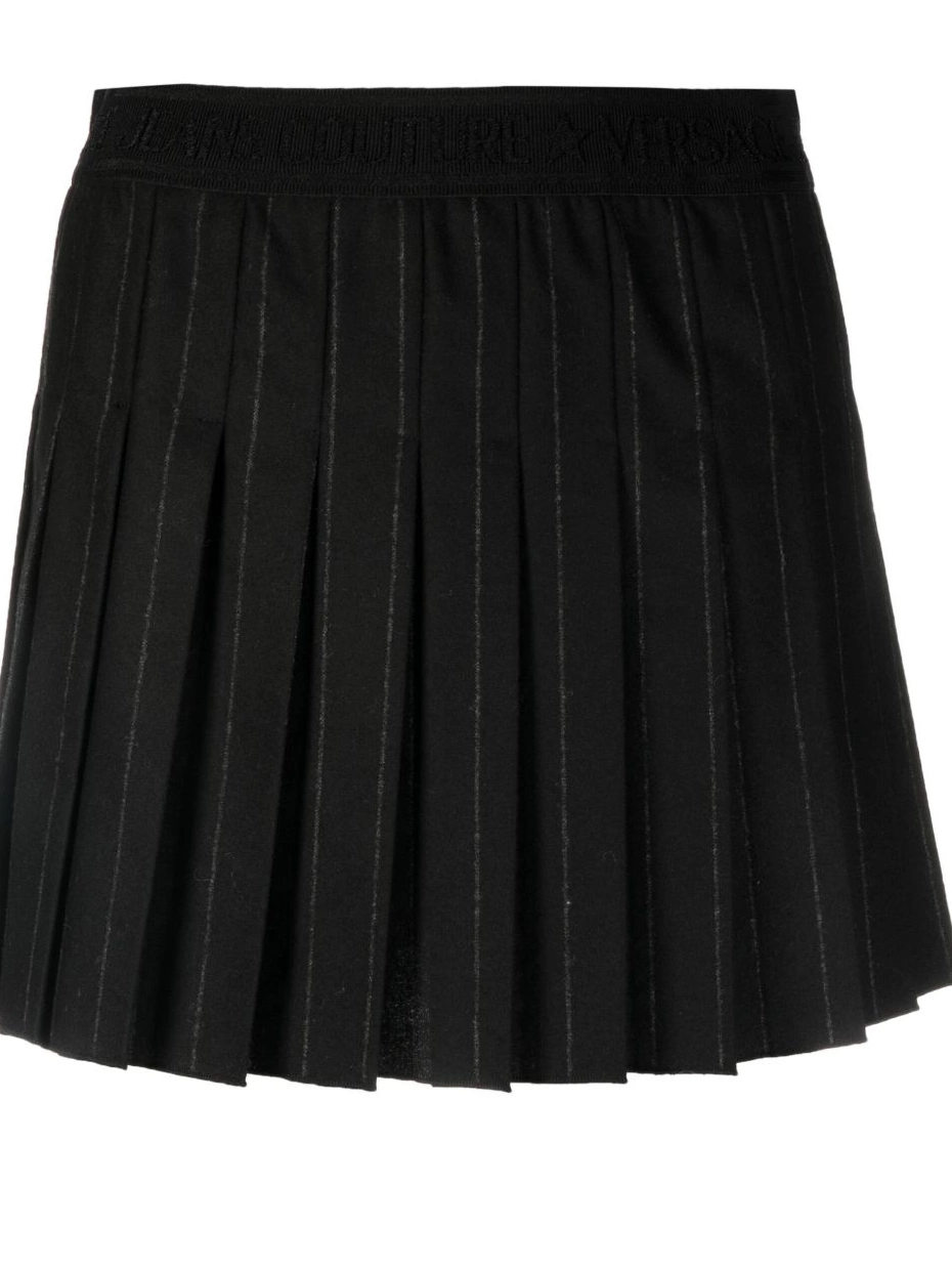 Women skirt pleated pinstripe Couture Versace Jeans 0307