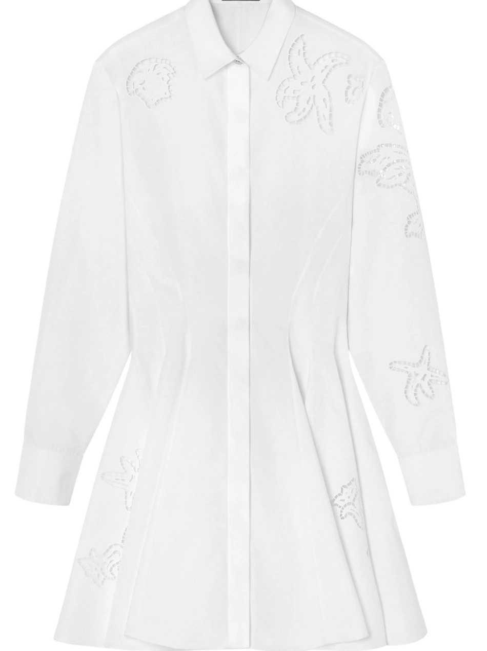 Sangallo-embroidered shirt Versace dress mini Women 0311