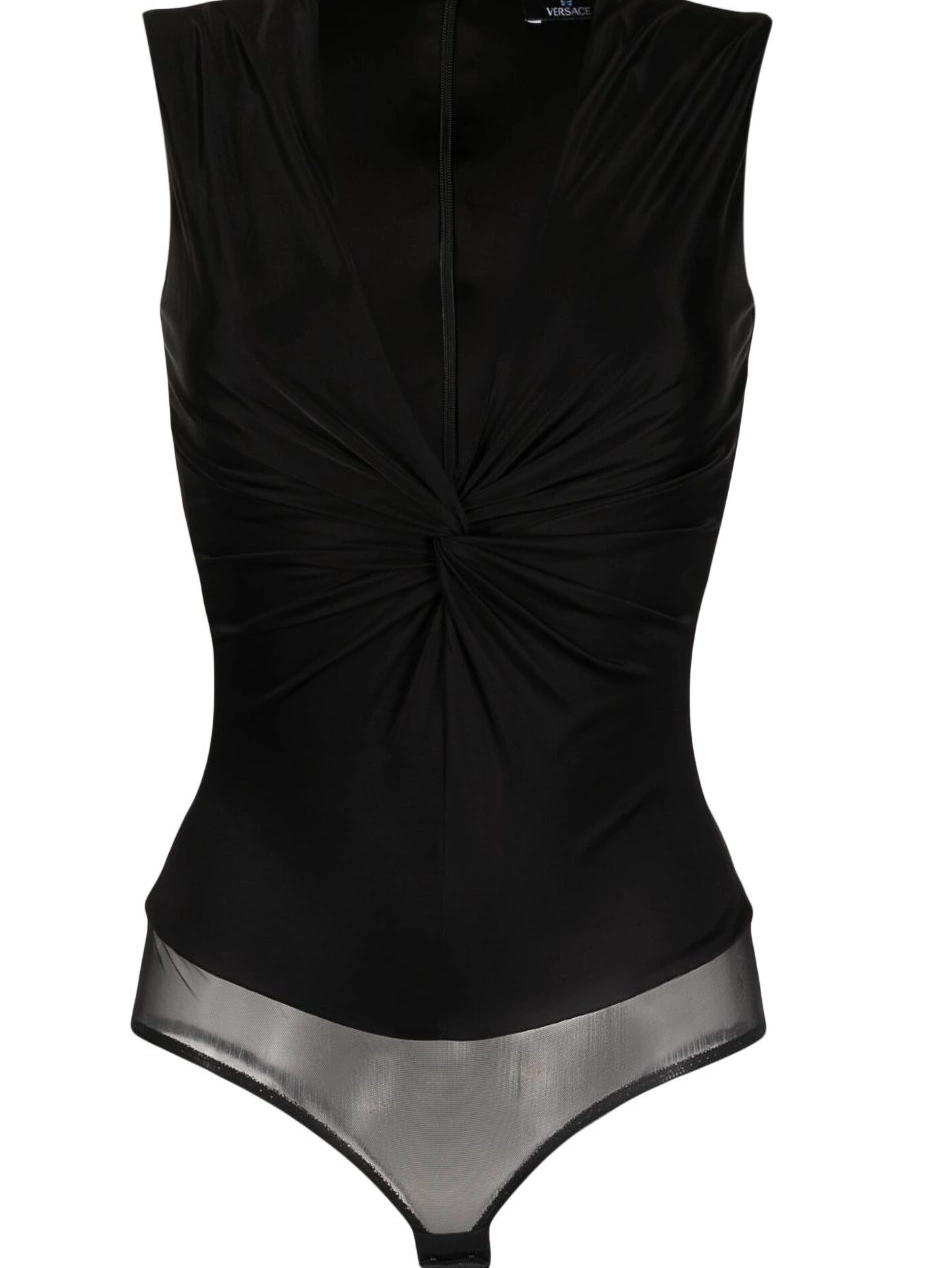 Versace bodysuit Women knotted V-neck 0303